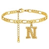 Classic Stainless Steel Letter Anklet Cuban Chain Fashion Summer Anklet For Women And Men