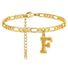 Classic Stainless Steel Letter Anklet Cuban Chain Fashion Summer Anklet For Women And Men