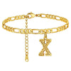 Classic Stainless Steel Letter Anklet Cuban Chain Fashion Summer Anklet For Women And Men