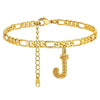 Classic Stainless Steel Letter Anklet Cuban Chain Fashion Summer Anklet For Women And Men