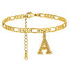 Classic Stainless Steel Letter Anklet Cuban Chain Fashion Summer Anklet For Women And Men