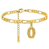 Classic Stainless Steel Letter Anklet Cuban Chain Fashion Summer Anklet For Women And Men
