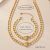 Classic Style Commute Heart Shape Alloy Hollow Out Women'S Jewelry Set