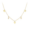 Classic Style Commute Heart Shape Rhombus Sterling Silver Plating Gold Plated Necklace