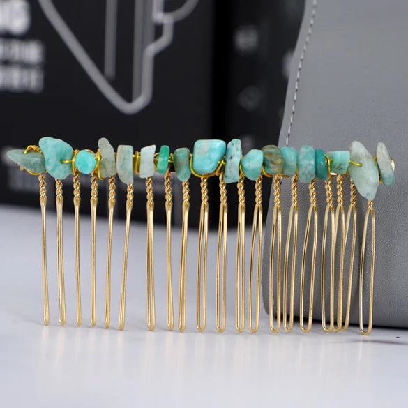 Classic Style Commute Irregular Artificial Crystal Handmade Insert Comb