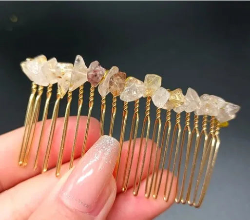 Classic Style Commute Irregular Artificial Crystal Handmade Insert Comb