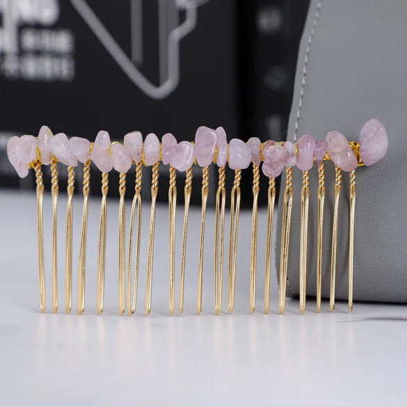 Classic Style Commute Irregular Artificial Crystal Handmade Insert Comb