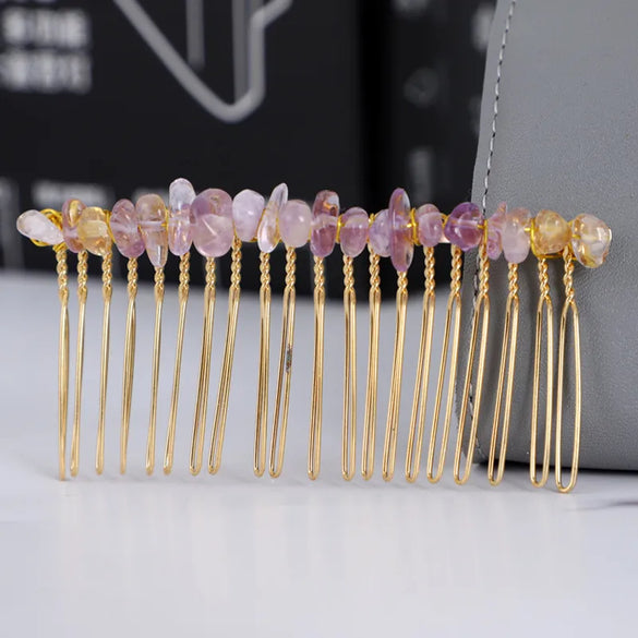 Classic Style Commute Irregular Artificial Crystal Handmade Insert Comb