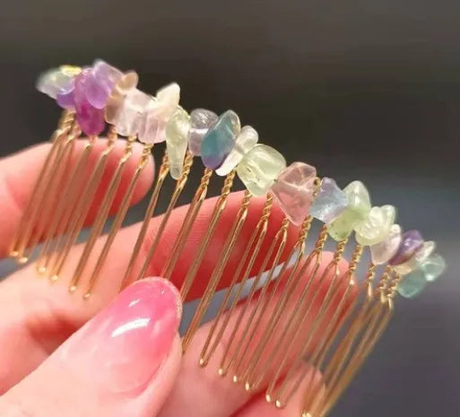 Classic Style Commute Irregular Artificial Crystal Handmade Insert Comb