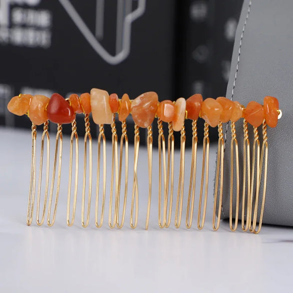 Classic Style Commute Irregular Artificial Crystal Handmade Insert Comb