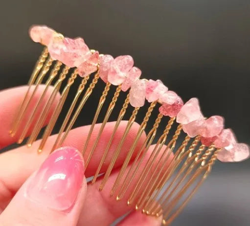 Classic Style Commute Irregular Artificial Crystal Handmade Insert Comb