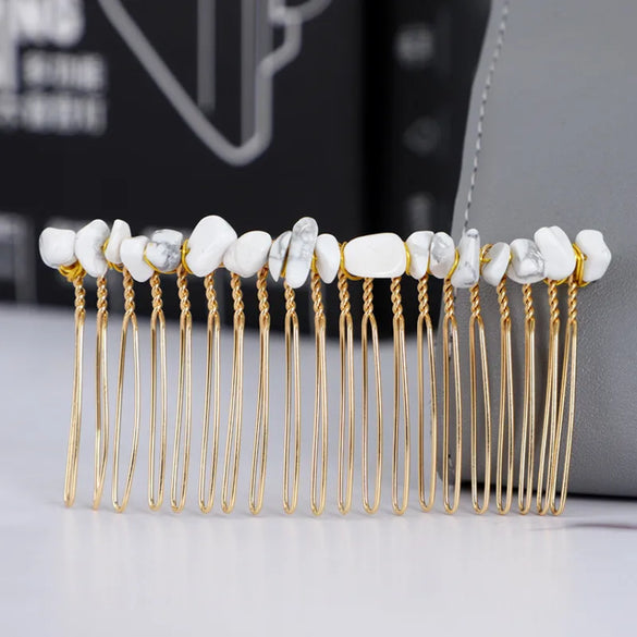 Classic Style Commute Irregular Artificial Crystal Handmade Insert Comb