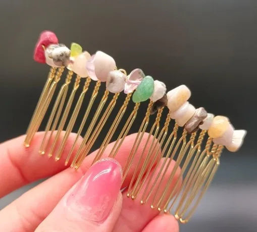 Classic Style Commute Irregular Artificial Crystal Handmade Insert Comb