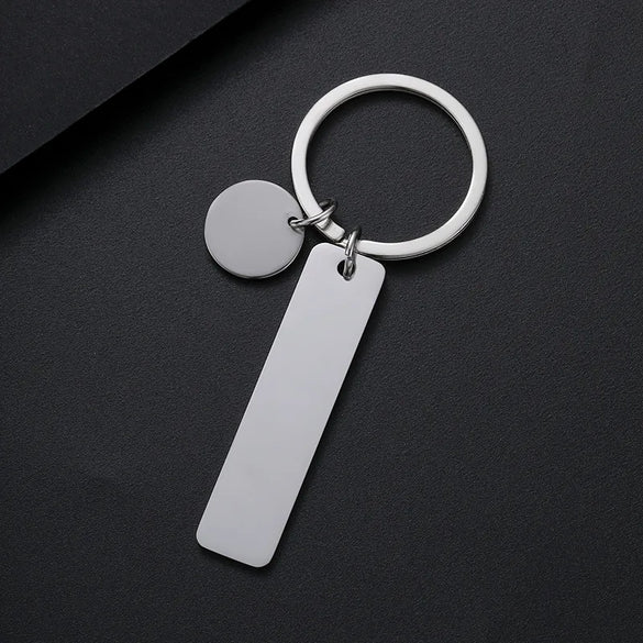 Classic Style Customization Laser Engraving 201 Stainless Steel Plating Unisex Bag Pendant Keychain