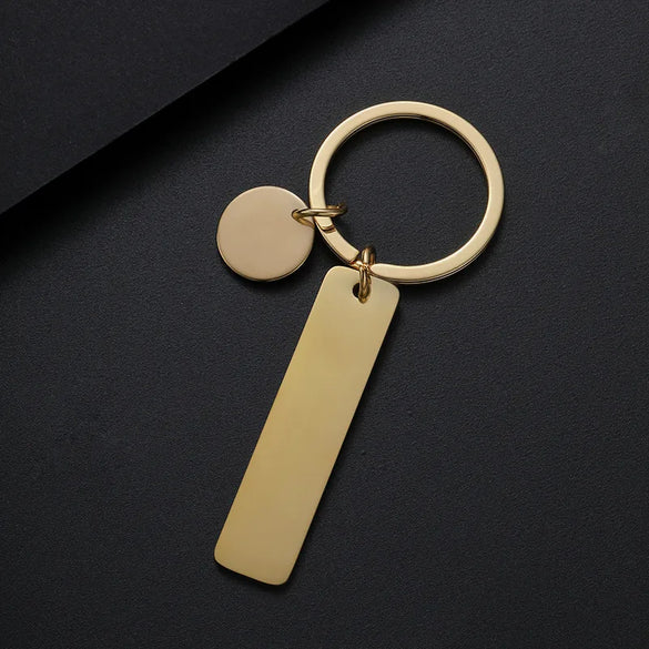 Classic Style Customization Laser Engraving 201 Stainless Steel Plating Unisex Bag Pendant Keychain
