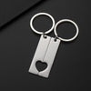 Classic Style Customization Laser Engraving Heart Shape 201 Stainless Steel Plating Unisex Bag Pendant Keychain