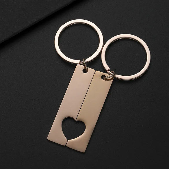 Classic Style Customization Laser Engraving Heart Shape 201 Stainless Steel Plating Unisex Bag Pendant Keychain