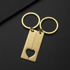 Classic Style Customization Laser Engraving Heart Shape 201 Stainless Steel Plating Unisex Bag Pendant Keychain