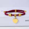 Classic Style Customization Laser Engraving Heart Shape 201 Stainless Steel Rope Cord String String Bracelets Wholesale