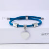 Classic Style Customization Laser Engraving Heart Shape 201 Stainless Steel Rope Cord String String Bracelets Wholesale