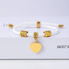 Classic Style Customization Laser Engraving Heart Shape 201 Stainless Steel Rope Cord String String Bracelets Wholesale