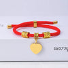 Classic Style Customization Laser Engraving Heart Shape 201 Stainless Steel Rope Cord String String Bracelets Wholesale