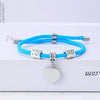 Classic Style Customization Laser Engraving Heart Shape 201 Stainless Steel Rope Cord String String Bracelets Wholesale