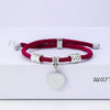 Classic Style Customization Laser Engraving Heart Shape 201 Stainless Steel Rope Cord String String Bracelets Wholesale