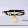 Classic Style Customization Laser Engraving Heart Shape 201 Stainless Steel Rope Cord String String Bracelets Wholesale