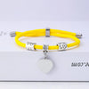 Classic Style Customization Laser Engraving Heart Shape 201 Stainless Steel Rope Cord String String Bracelets Wholesale