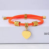 Classic Style Customization Laser Engraving Heart Shape 201 Stainless Steel Rope Cord String String Bracelets Wholesale