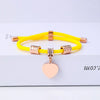 Classic Style Customization Laser Engraving Heart Shape 201 Stainless Steel Rope Cord String String Bracelets Wholesale