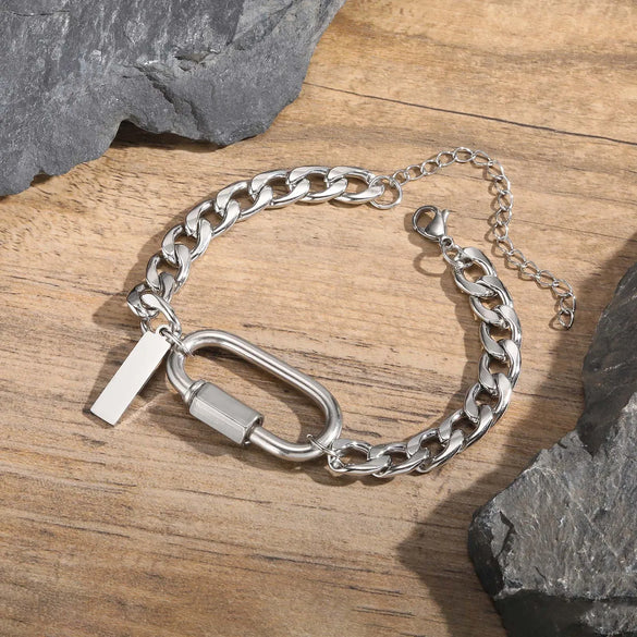 Classic Style Geometric 201 Stainless Steel Men'S Bracelets Men Chain Bracelets