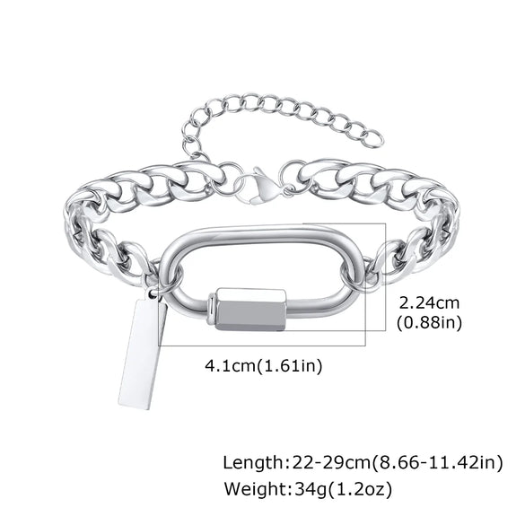 Classic Style Geometric 201 Stainless Steel Men'S Bracelets Men Chain Bracelets