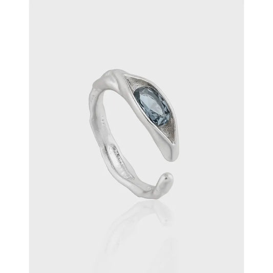 Classic Style Geometric Sterling Silver Plating 18k Gold Plated Open Rings