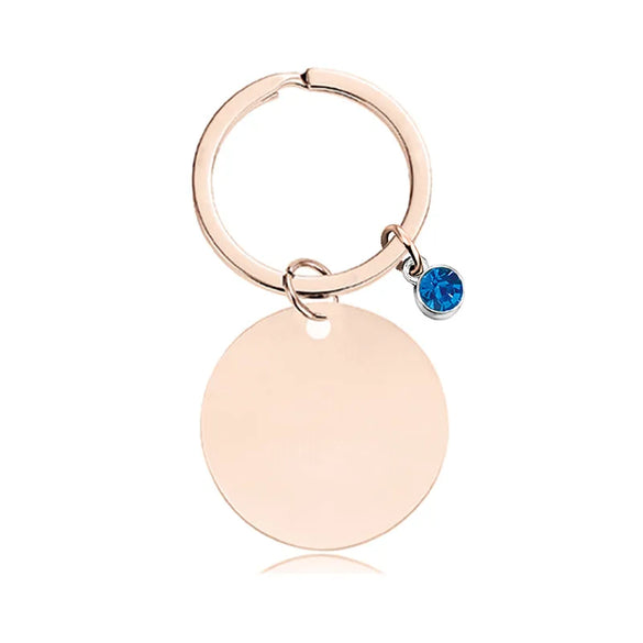 Classic Style Round Customization Laser Engraving Heart Shape 201 Stainless Steel Unisex Bag Pendant Keychain