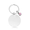 Classic Style Round Customization Laser Engraving Heart Shape 201 Stainless Steel Unisex Bag Pendant Keychain