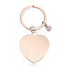 Classic Style Round Customization Laser Engraving Heart Shape 201 Stainless Steel Unisex Bag Pendant Keychain