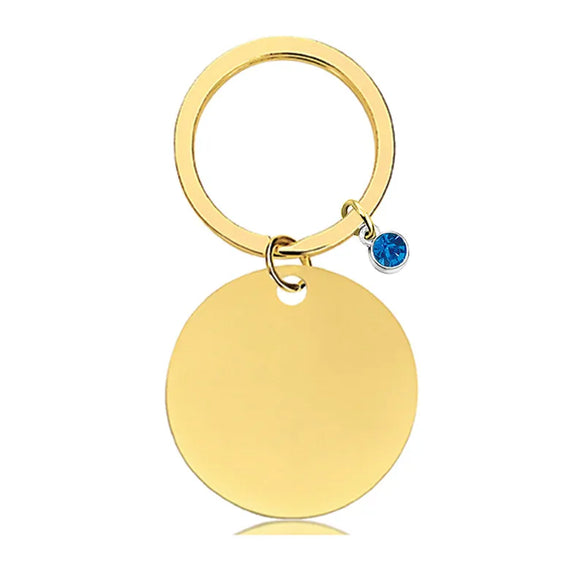 Classic Style Round Customization Laser Engraving Heart Shape 201 Stainless Steel Unisex Bag Pendant Keychain