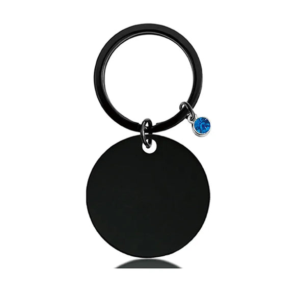 Classic Style Round Customization Laser Engraving Heart Shape 201 Stainless Steel Unisex Bag Pendant Keychain