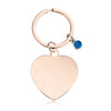 Classic Style Round Customization Laser Engraving Heart Shape 201 Stainless Steel Unisex Bag Pendant Keychain
