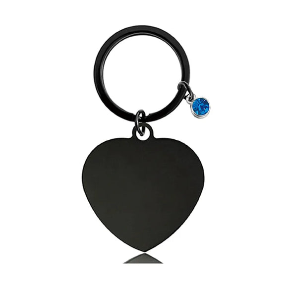 Classic Style Round Customization Laser Engraving Heart Shape 201 Stainless Steel Unisex Bag Pendant Keychain