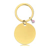 Classic Style Round Customization Laser Engraving Heart Shape 201 Stainless Steel Unisex Bag Pendant Keychain