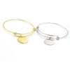 Classic Style Solid Color Stainless Steel 18K Gold Plated None Bangle In Bulk