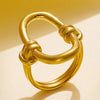 Classic Style Solid Color Stainless Steel Plating Gold Plated Rings