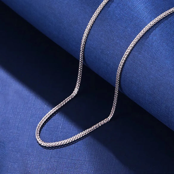 Classic Style Solid Color Sterling Silver Plating Necklace