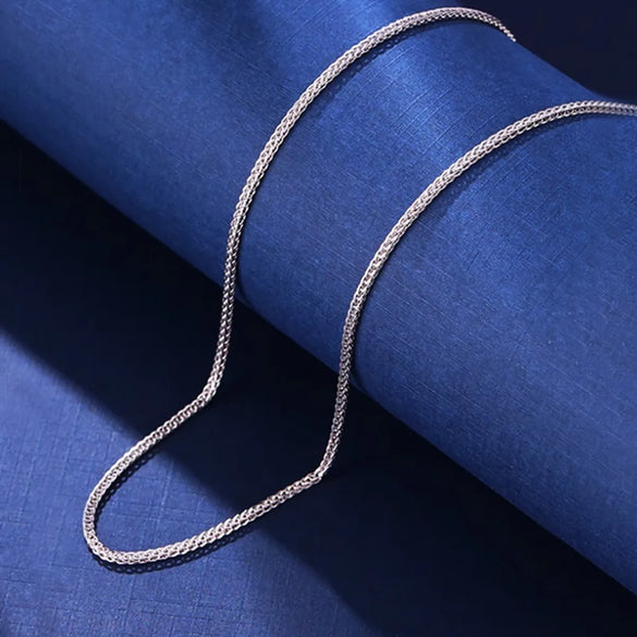 Classic Style Solid Color Sterling Silver Plating Necklace