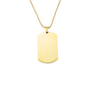 Classic Style Solid Color Titanium Steel None 18K Gold Plated Men'S Pendant Necklace