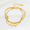 Classic Style Solid Color Titanium Steel Plating Gold Plated Bracelets