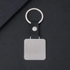 Classic Style Square Customization Laser Engraving 201 Stainless Steel Pu Leather Plating Unisex Bag Pendant Keychain